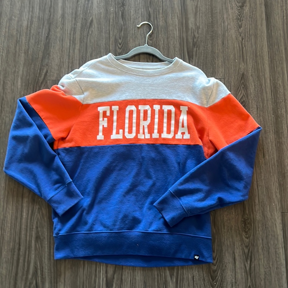‘47 Brand Vintage Florida Gators Crewneck Striped Long Sleeve T-Shirt Size Large